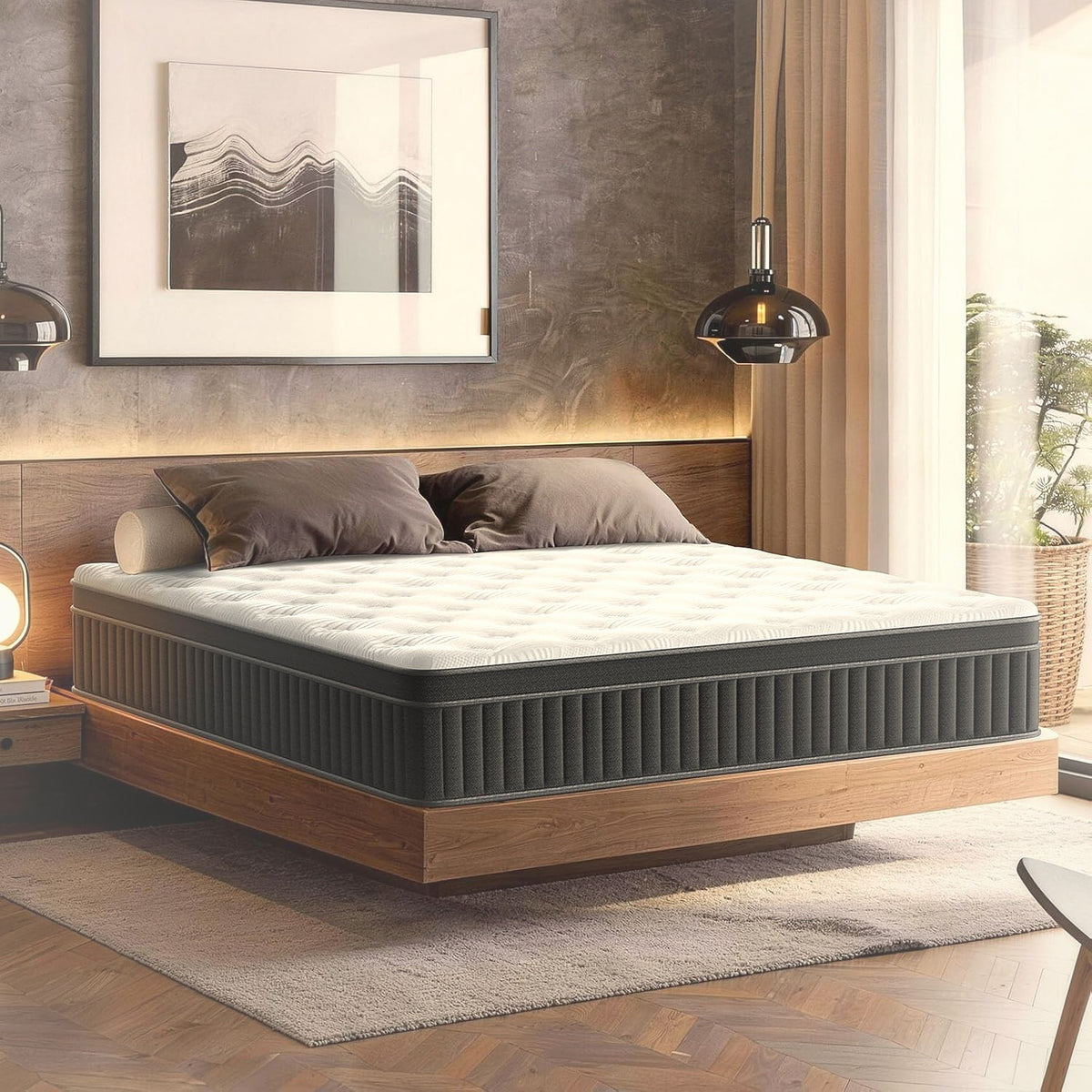 30 cm Full Hybrid Mattress Pocket Coil Memory Foam Medium Firm