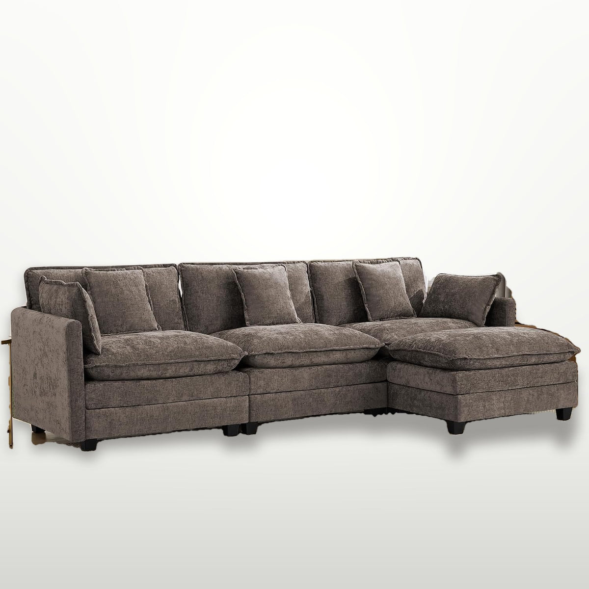 111 in L-Shaped Modular Sectional Cloud Sofa 3 Seater Chenille