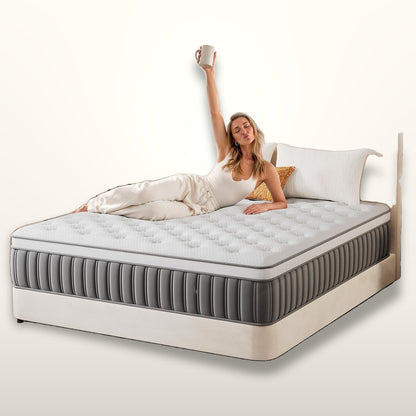 30 cm Full Hybrid Mattress Pocket Coil Memory Foam Medium Firm