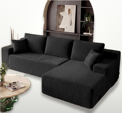 244 cm Modular L-Shaped Cloud Sectional Sofa with Right Facing Chaise