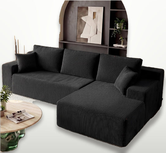 244 cm Modular L-Shaped Cloud Sectional Sofa with Right Facing Chaise