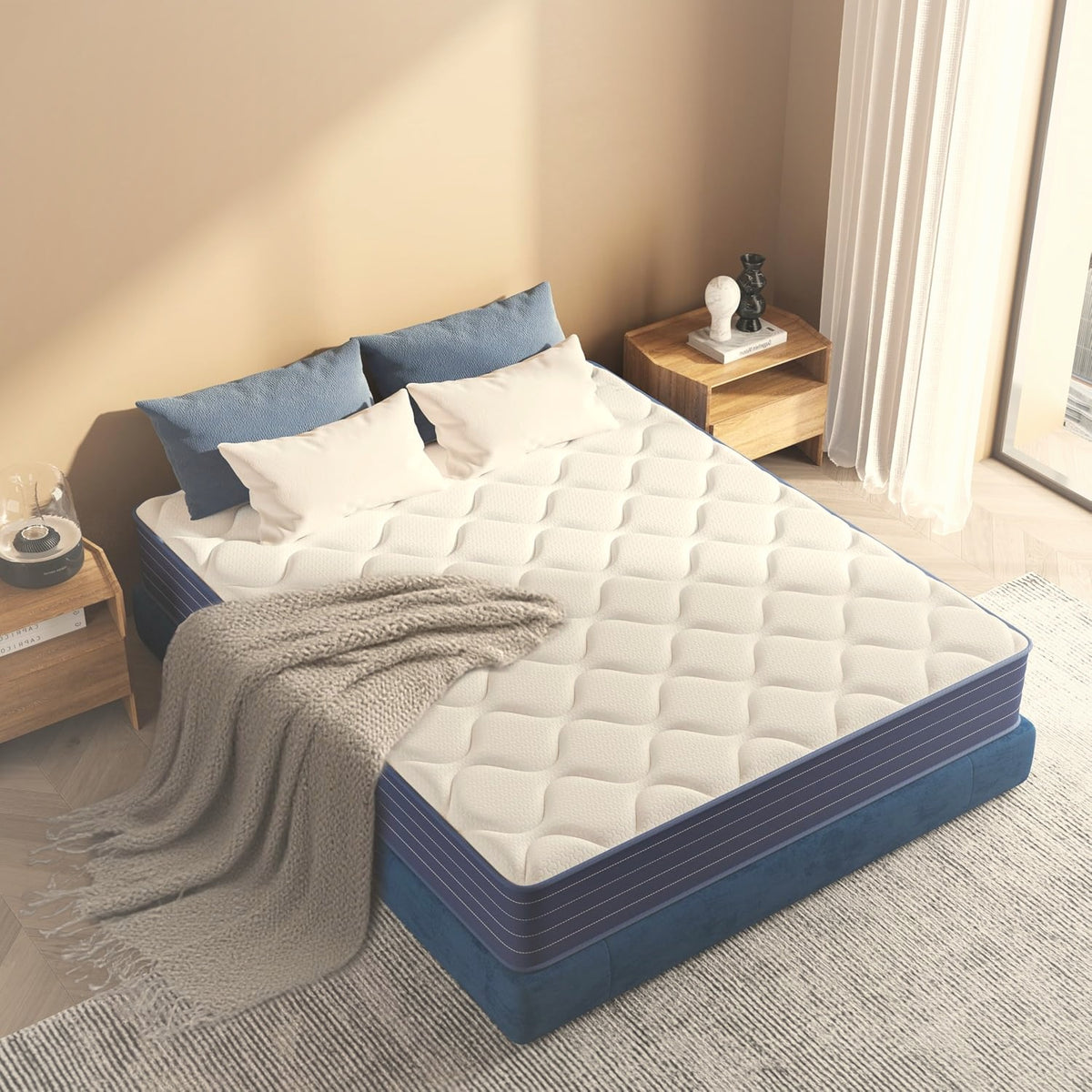 12 Inch Full Hybrid Mattress Pocket Spring Memory Foam Medium