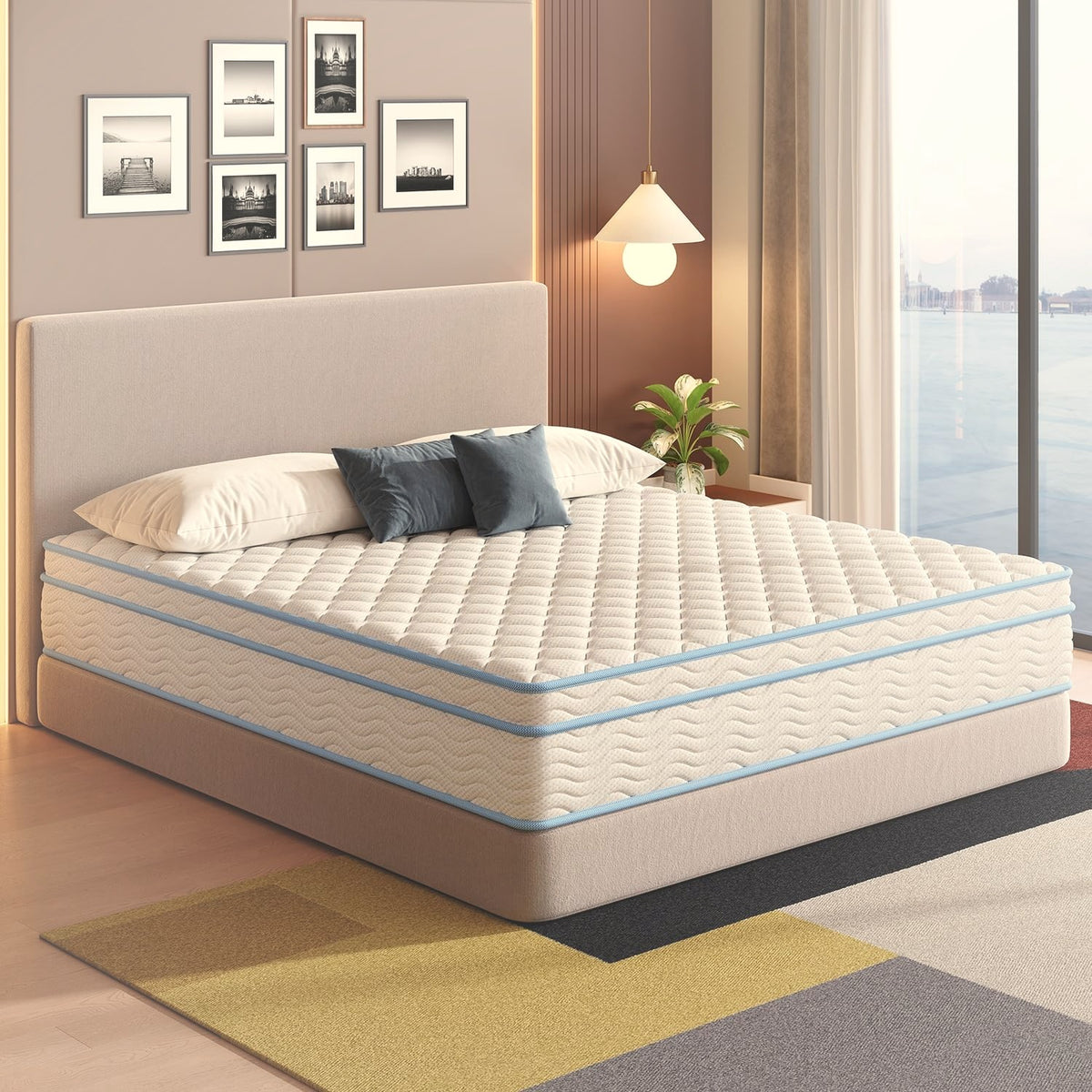 12 Inch Full Hybrid Mattress Pocket Springs Memory Foam Medium Firm