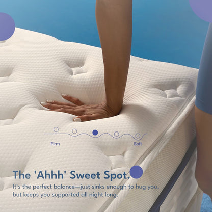12 Inch Full Hybrid Mattress Pocket Springs Gel Memory Foam Medium