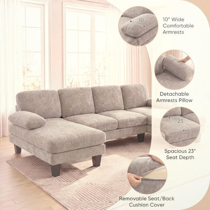 U-Shaped Sectional Sofa with Double Chaise
