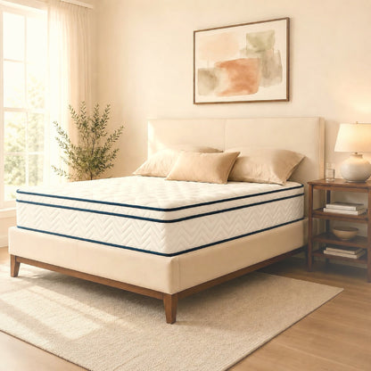 12 Inch Twin Hybrid Mattress Pocket Springs Memory Foam Medium Plush