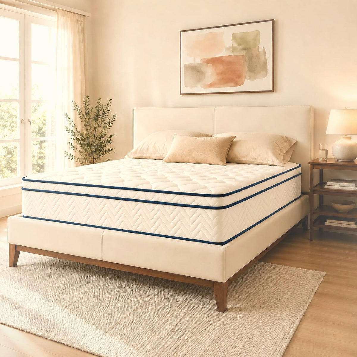 12 Inch Twin Hybrid Mattress Pocket Springs Memory Foam Medium Plush