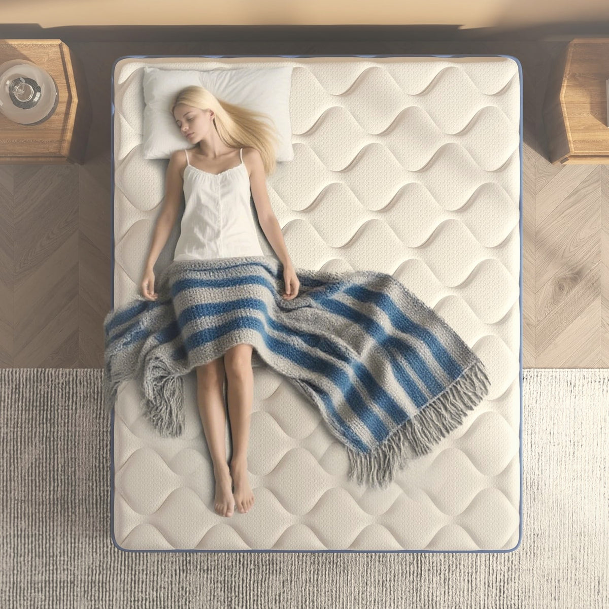 12 Inch Full Hybrid Mattress Pocket Spring Memory Foam Medium