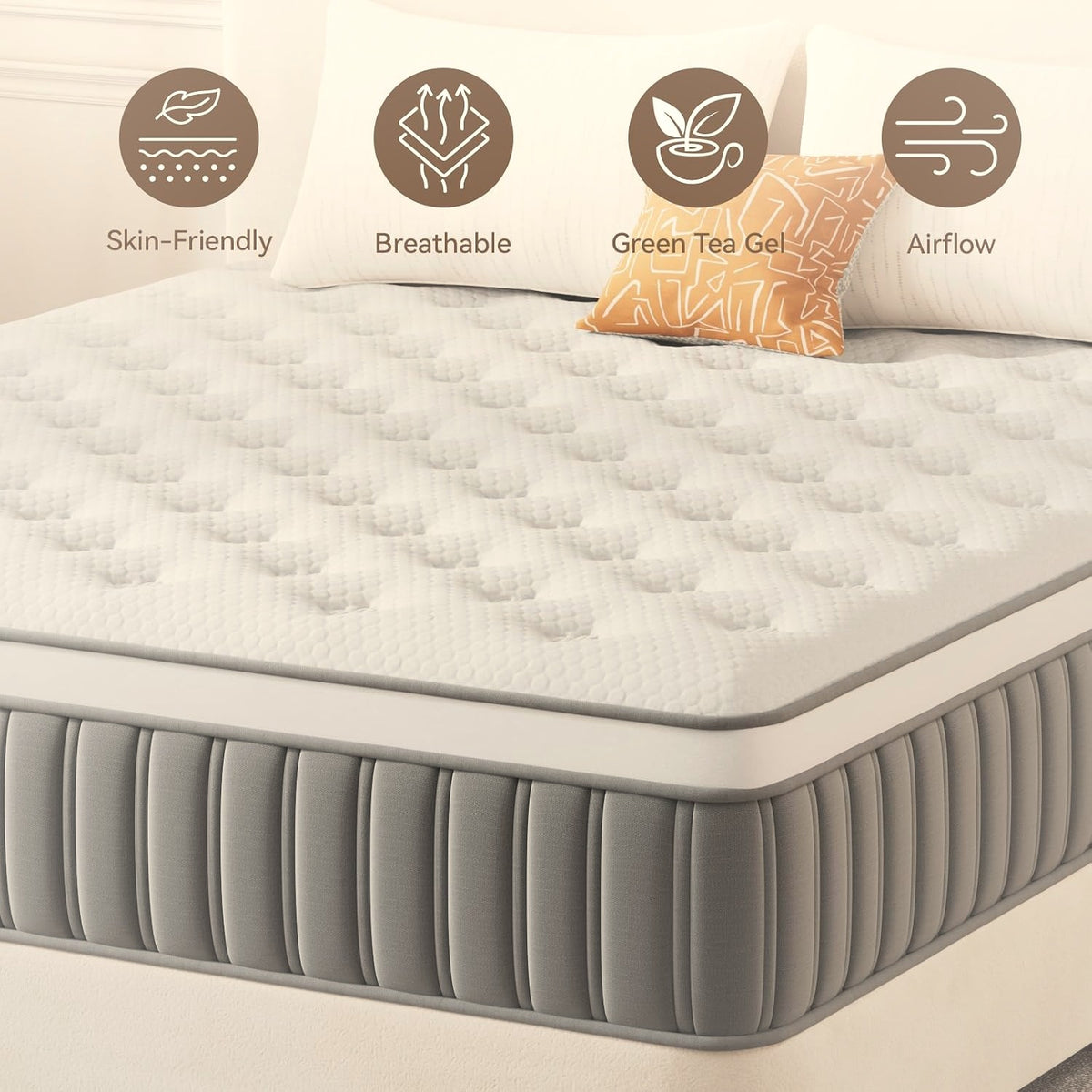30 cm Full Hybrid Mattress Pocket Coil Memory Foam Medium Firm