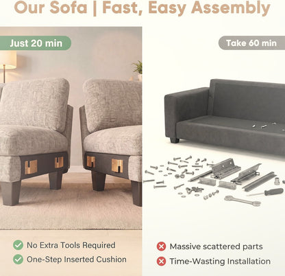 U-Shaped Sectional Sofa with Double Chaise
