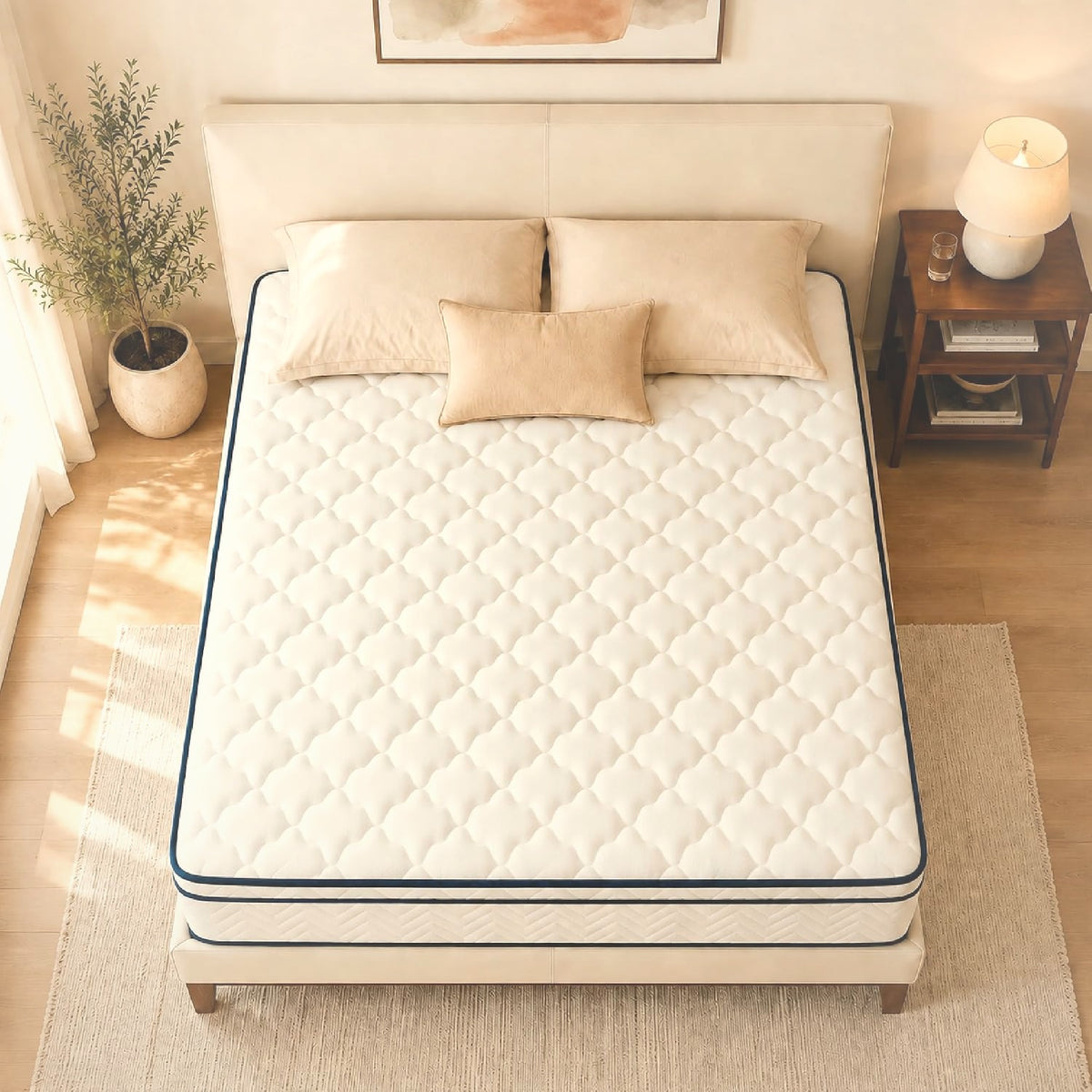 12 Inch Twin Hybrid Mattress Pocket Springs Memory Foam Medium Plush