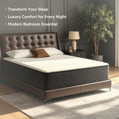 30 cm Full Hybrid Mattress Pocket Coil Gel Memory Foam Medium Firm