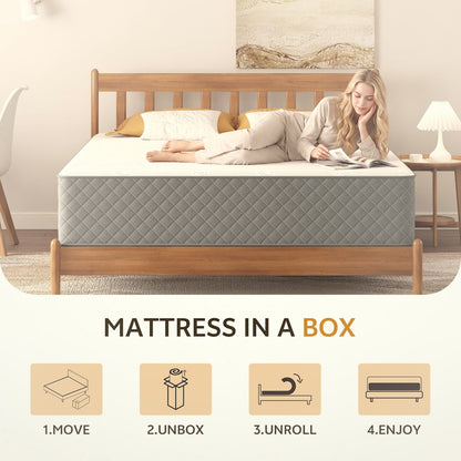 12 Inch Full Hybrid Mattress Pocket Coil Memory Foam Medium Firm