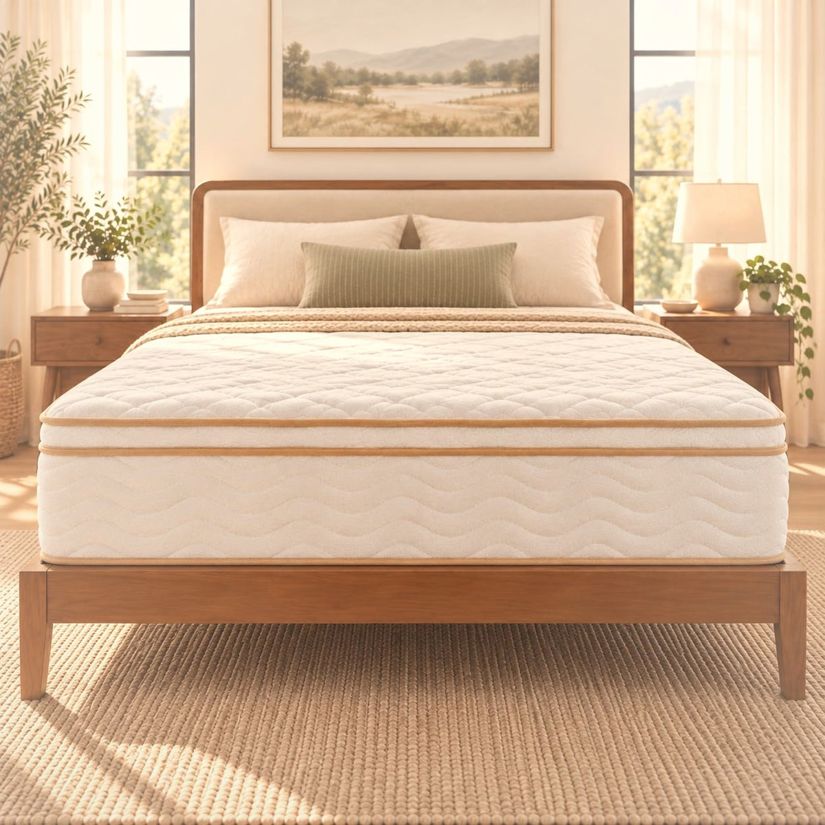 30 cm Full Hybrid Mattress Pocket Coil Memory Foam Medium Firm
