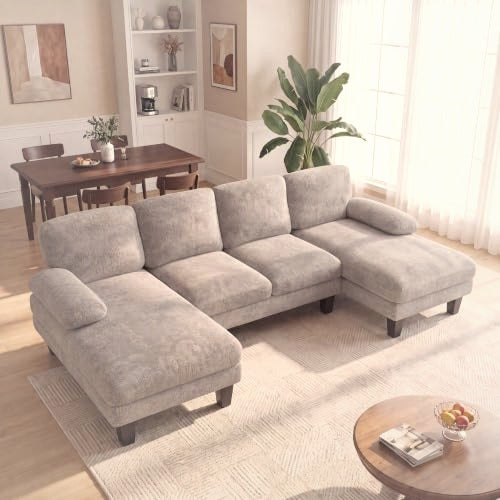 U-Shaped Sectional Sofa with Double Chaise
