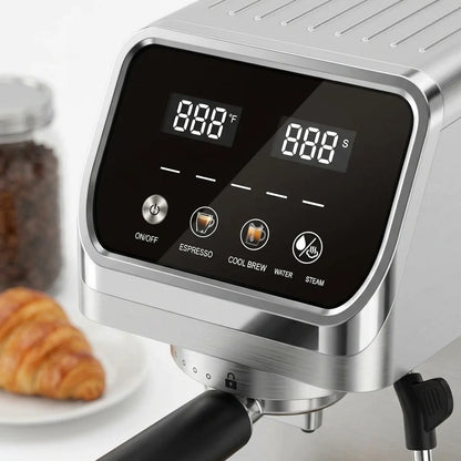 Espresso Machine — Touchscreen Interface Close-up | Generated by Modelize