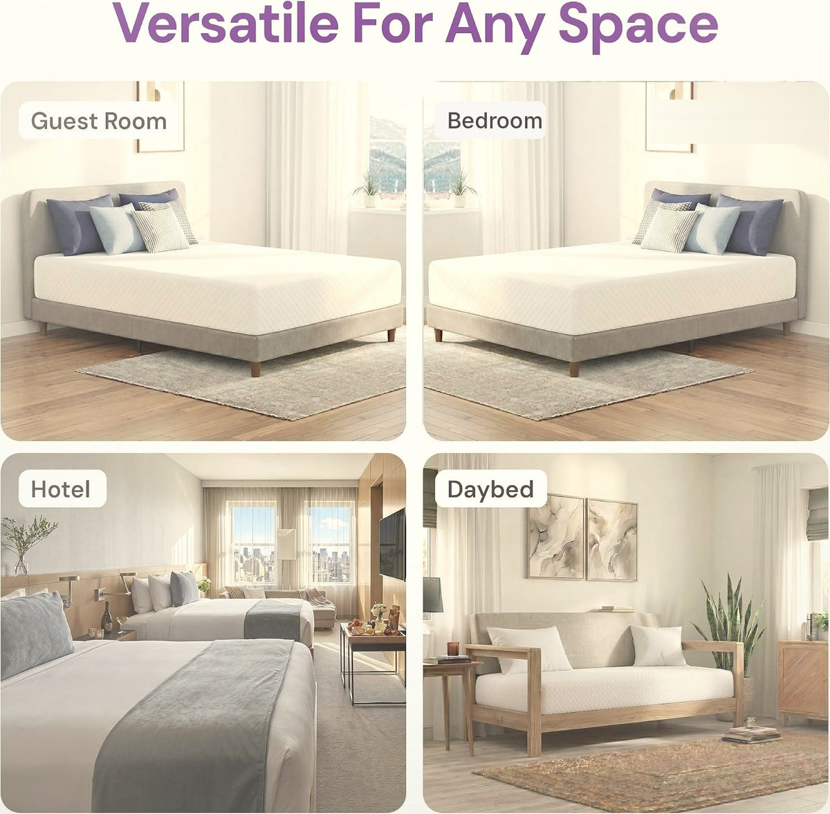 Mattress in different rooms